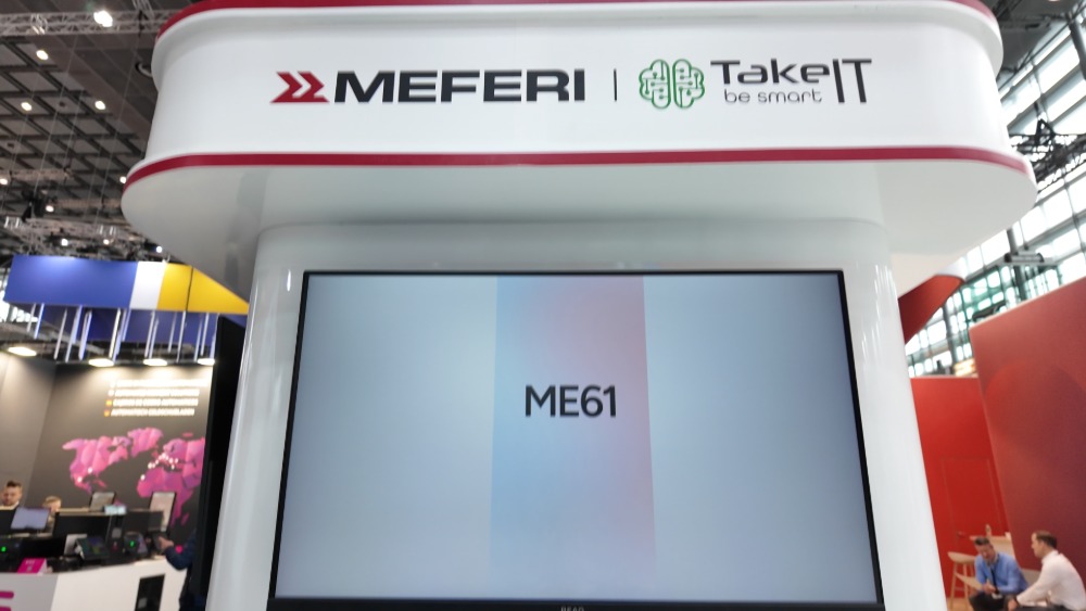 Take IT Retail Solution - EuroShop 2026 TRG retail technology and integration solution demonstrated with MEFERI hardware at EuroShop 2026 in Düsseldorf.